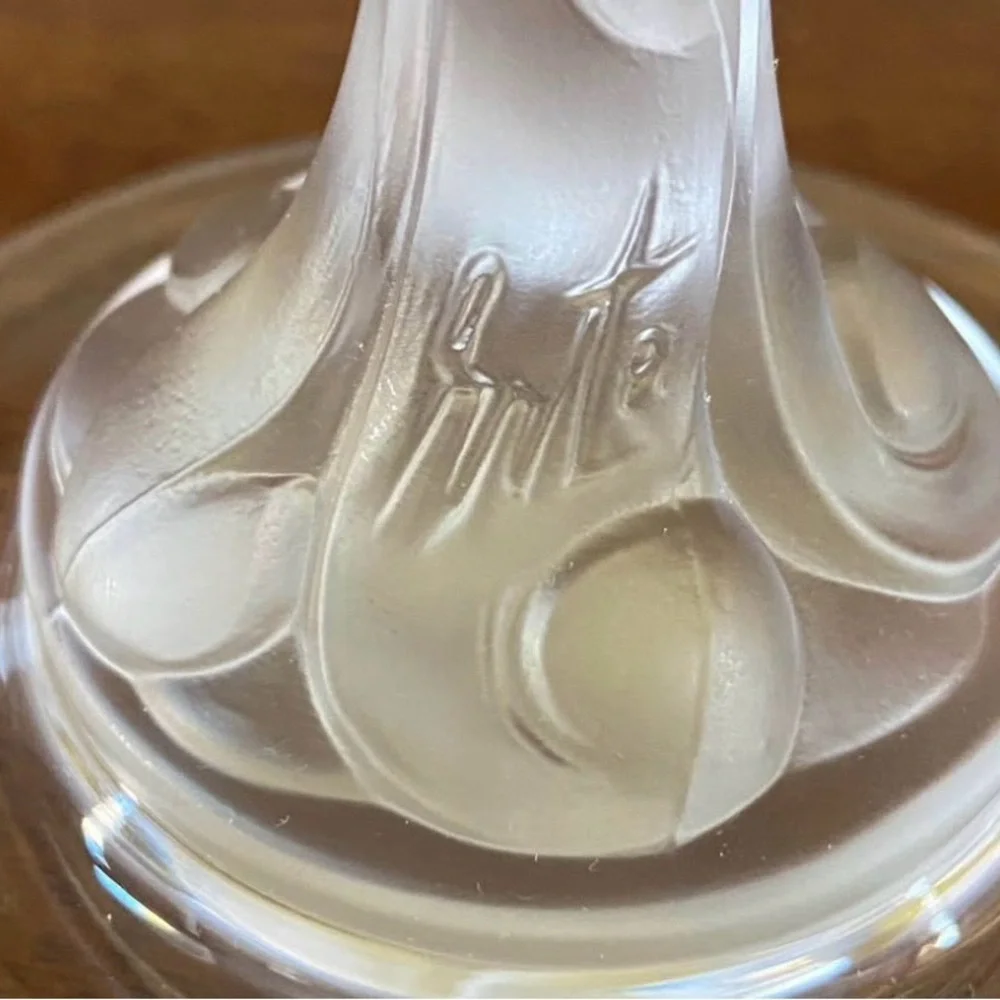 Erté Majestique Art Deco Crystal Champagne Flute French Figural Signed Box